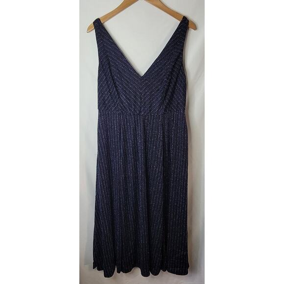 Torrid- Women's Black with Metallic colors sleeveless dress- size 0 (Large) - Picture 1 of 7